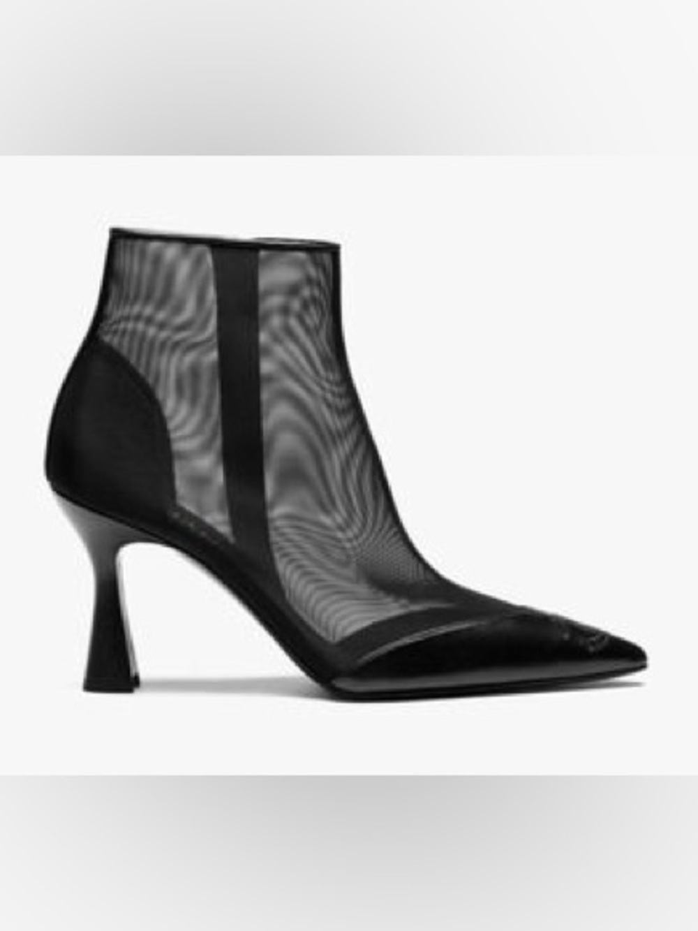 NWT CHANEL Black Mesh & Lambskin CC Short Ankle Boots (size 36.5) 26B